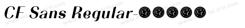CF Sans Regular字体转换